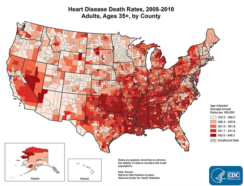 Heart Disease Rates, 2008-2010